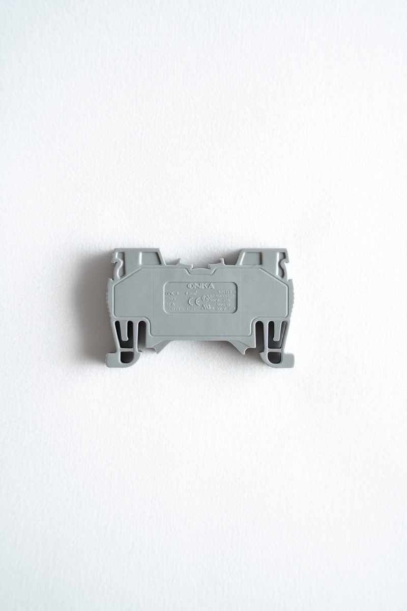 Push-In Reihenklemme 4mm² grau – Onka